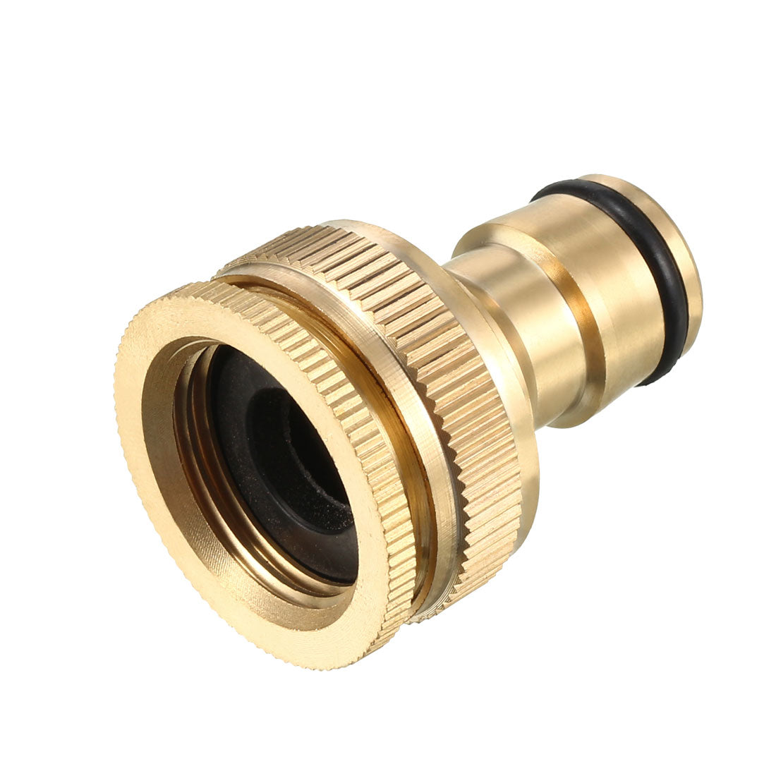 uxcell Uxcell Brass Garden Hose Threaded  Connector, 1/2 PT and 3/4 PT Female Thread  Adapter