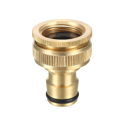 Harfington Uxcell Brass Garden Hose Threaded  Connector, 1/2 PT and 3/4 PT Female Thread  Adapter