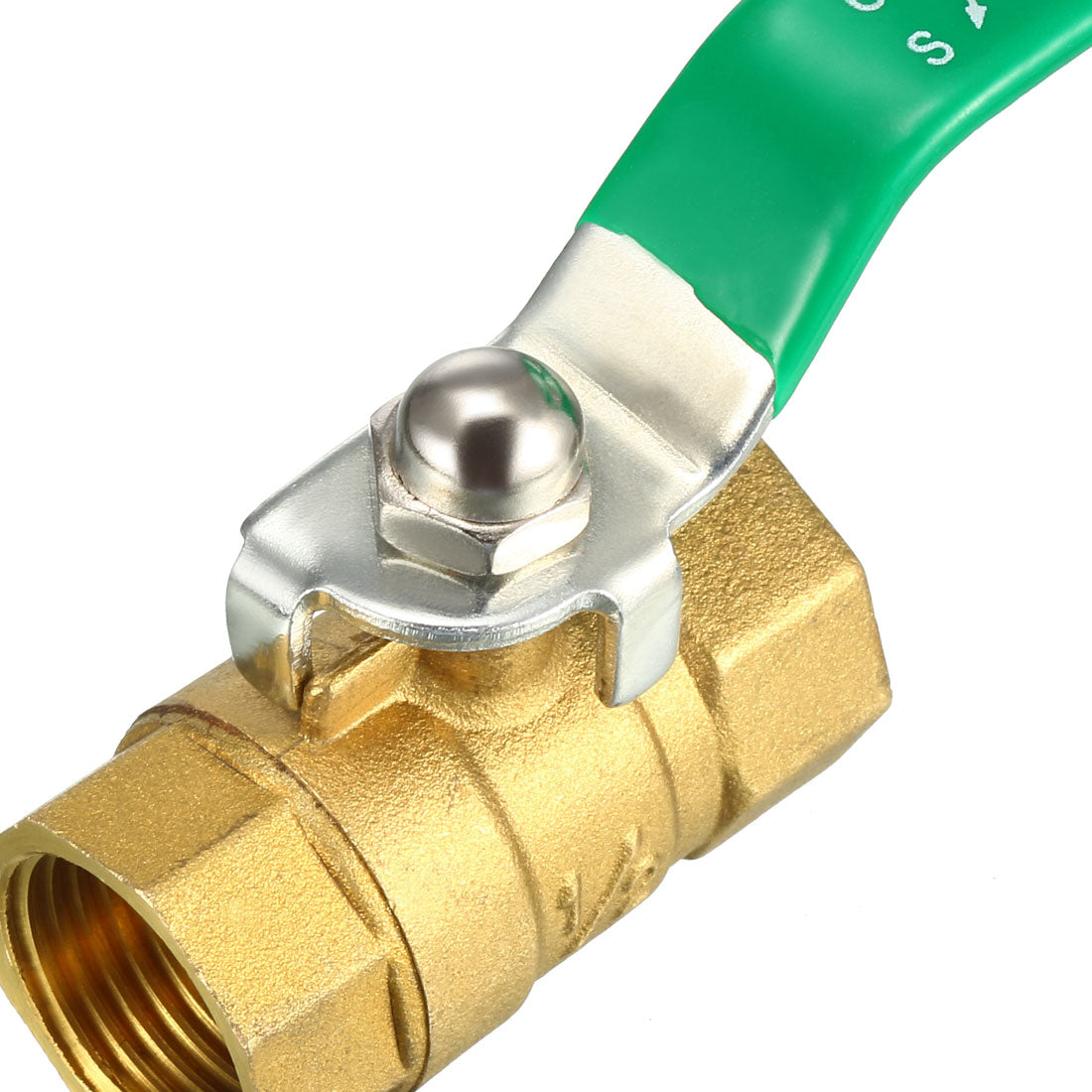 uxcell Uxcell Full Port Brass Ball Valves, 1/2PT Female x Female with Vinyl Handle