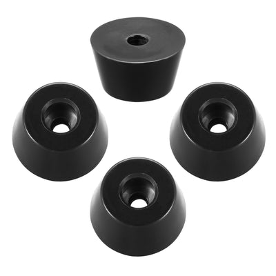 Harfington Uxcell Rubber Feet Bumpers Pads D32x24xH18mm Black 4pcs