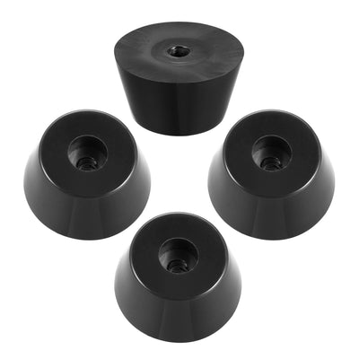 Harfington Uxcell Rubber Feet Bumpers Pads D39x29xH22mm Black 4pcs