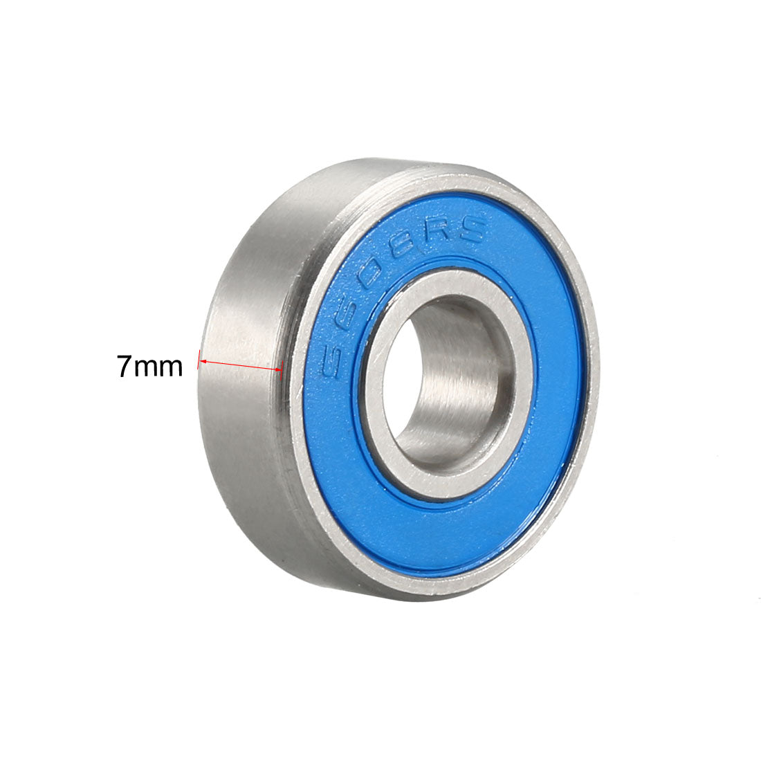 uxcell Uxcell Deep Groove Ball Bearings Double Sealed Stainless Steel Blue Cover