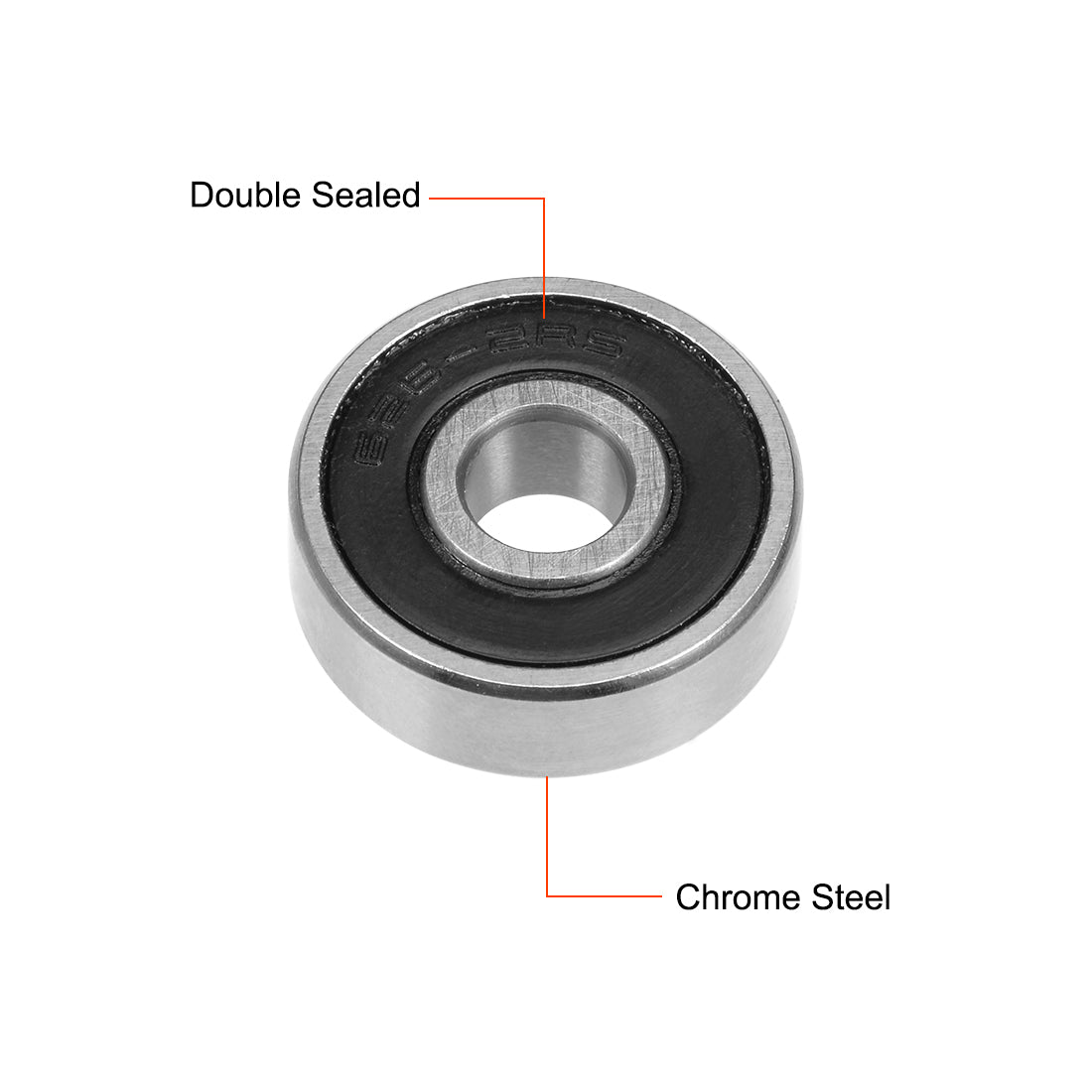 uxcell Uxcell Deep Groove Ball Bearings Metric Double Sealed Chrome Steel Rollers