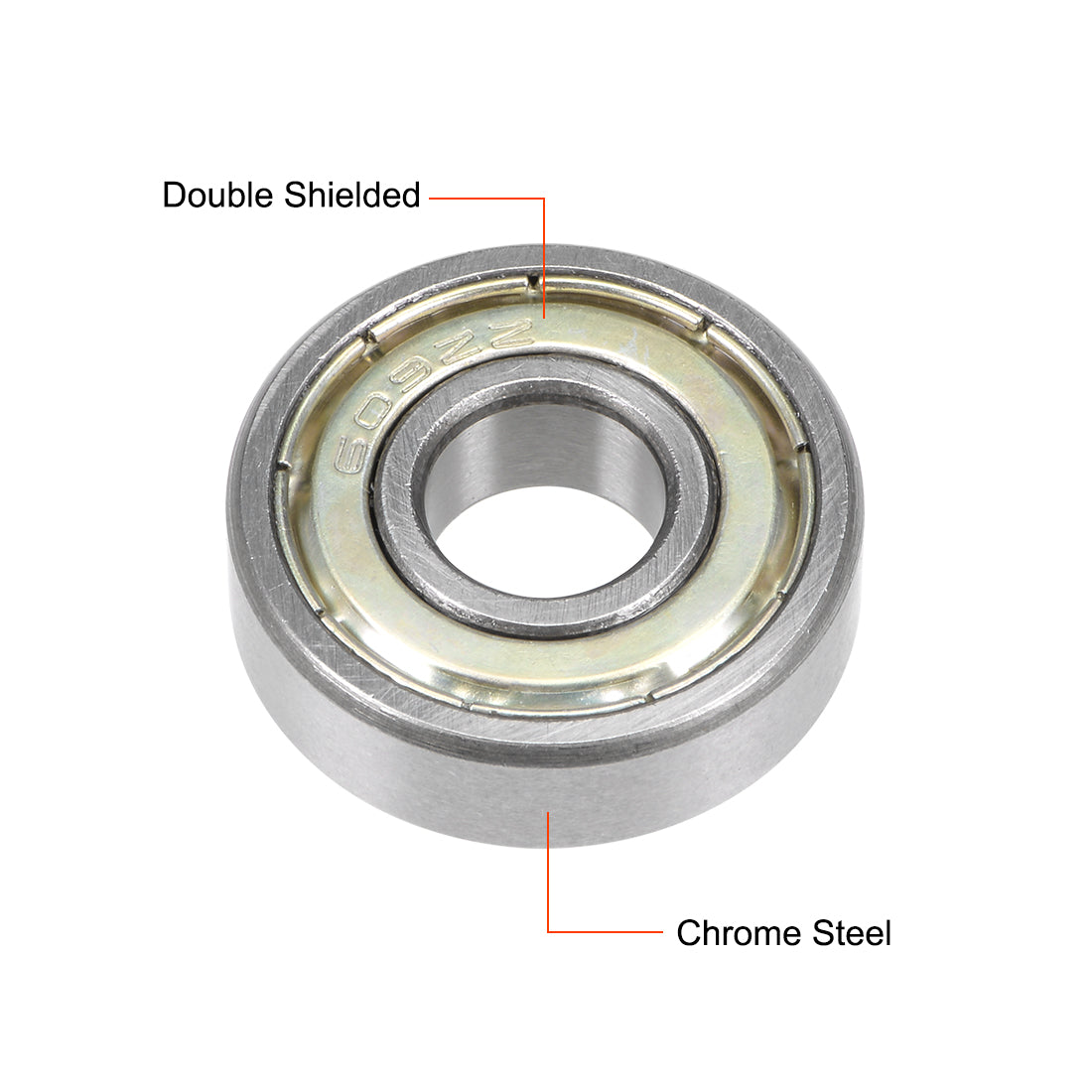 uxcell Uxcell Deep Groove Ball Bearings Double Shielded Chrome Steel Bearing