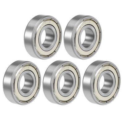 Harfington Uxcell Deep Groove Ball Bearing Metric Double Shield Chrome Steel ABEC1 Z1