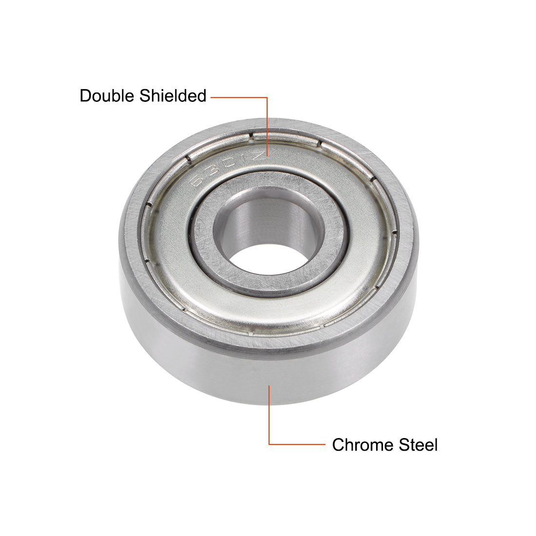 uxcell Uxcell Deep Groove Ball Bearings Metric Double Shield Chrome Steel ABEC1 Z1