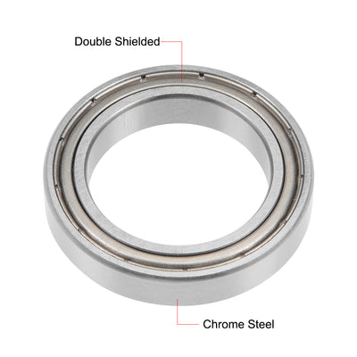 Harfington Uxcell 6805ZZ Deep Groove Ball Bearing 25x37x7mm Double Shielded Chrome Steel Bearings