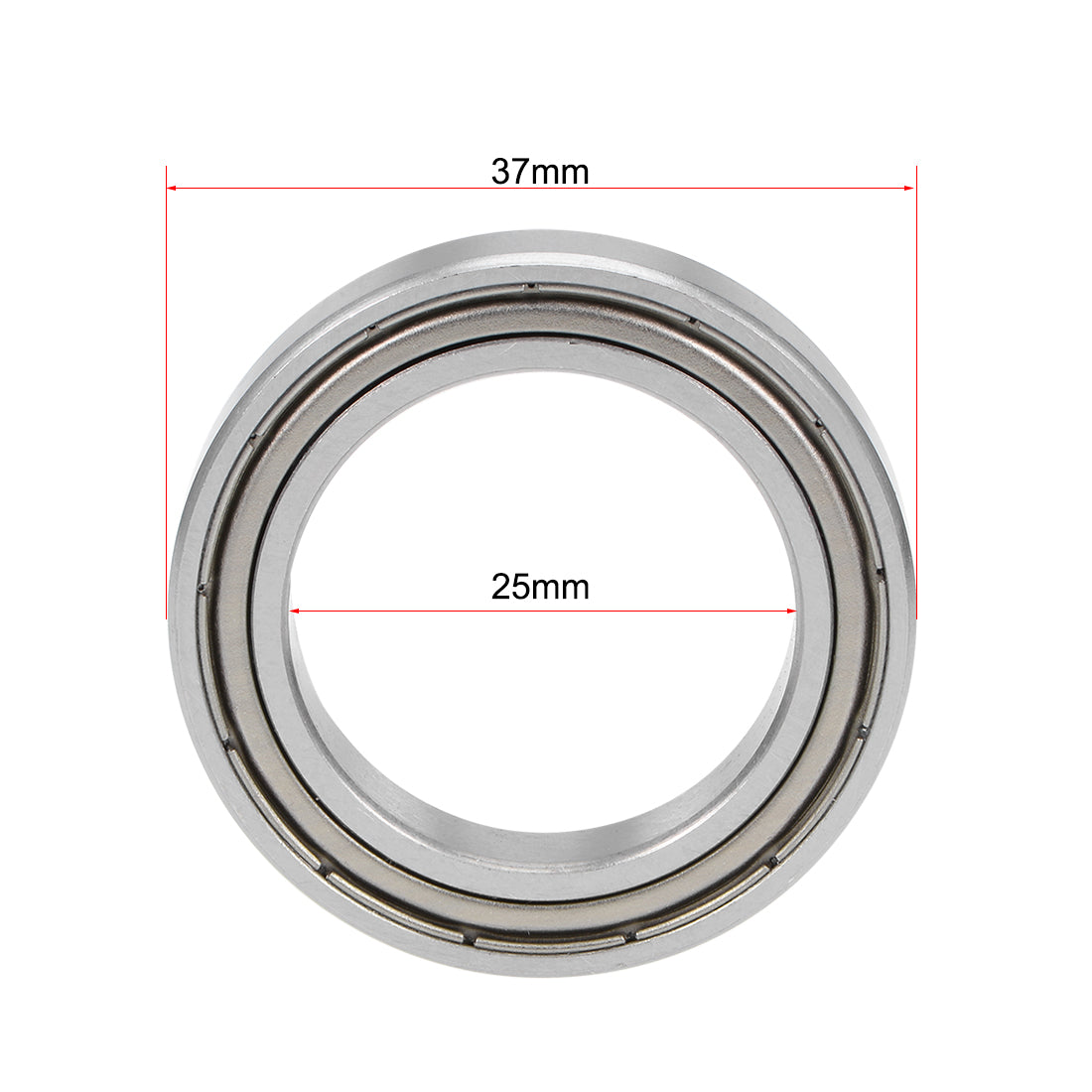 uxcell Uxcell 6805ZZ Deep Groove Ball Bearing 25x37x7mm Double Shielded Chrome Steel Bearings