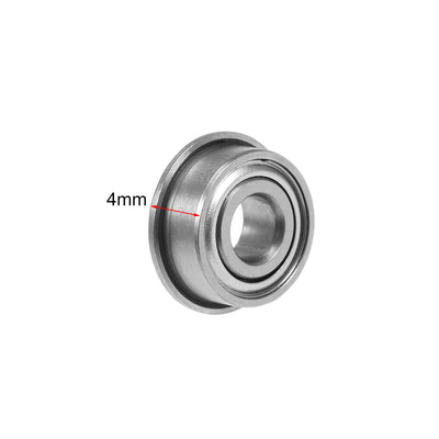 Harfington Uxcell Miniature Flange Deep Groove Ball Bearings Double Shielded Chrome Steel