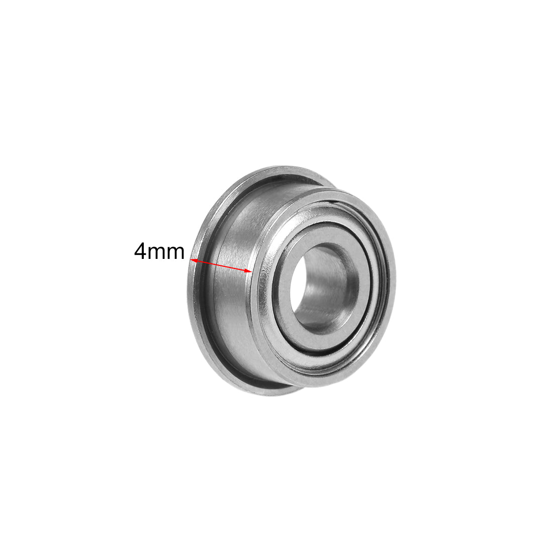 uxcell Uxcell Miniature Flange Deep Groove Ball Bearings Double Shielded Chrome Steel