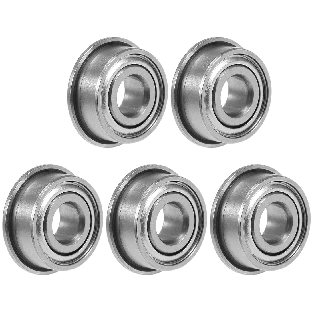 uxcell Uxcell Miniature Flange Deep Groove Ball Bearings Double Shielded Chrome Steel