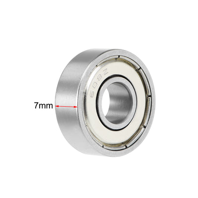 Harfington Uxcell 608ZZ Deep Groove Ball Bearing 8x22x7mm Double Shielded Chrome Bearings 10pcs