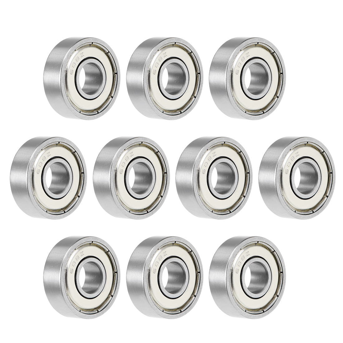 uxcell Uxcell 608ZZ Deep Groove Ball Bearing 8x22x7mm Double Shielded Chrome Bearings 10pcs