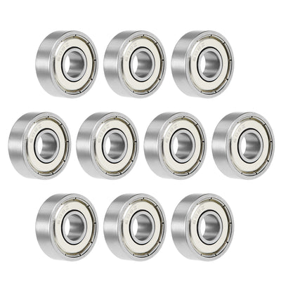 Harfington Uxcell 608ZZ Deep Groove Ball Bearing 8x22x7mm Double Shielded Chrome Bearings 10pcs