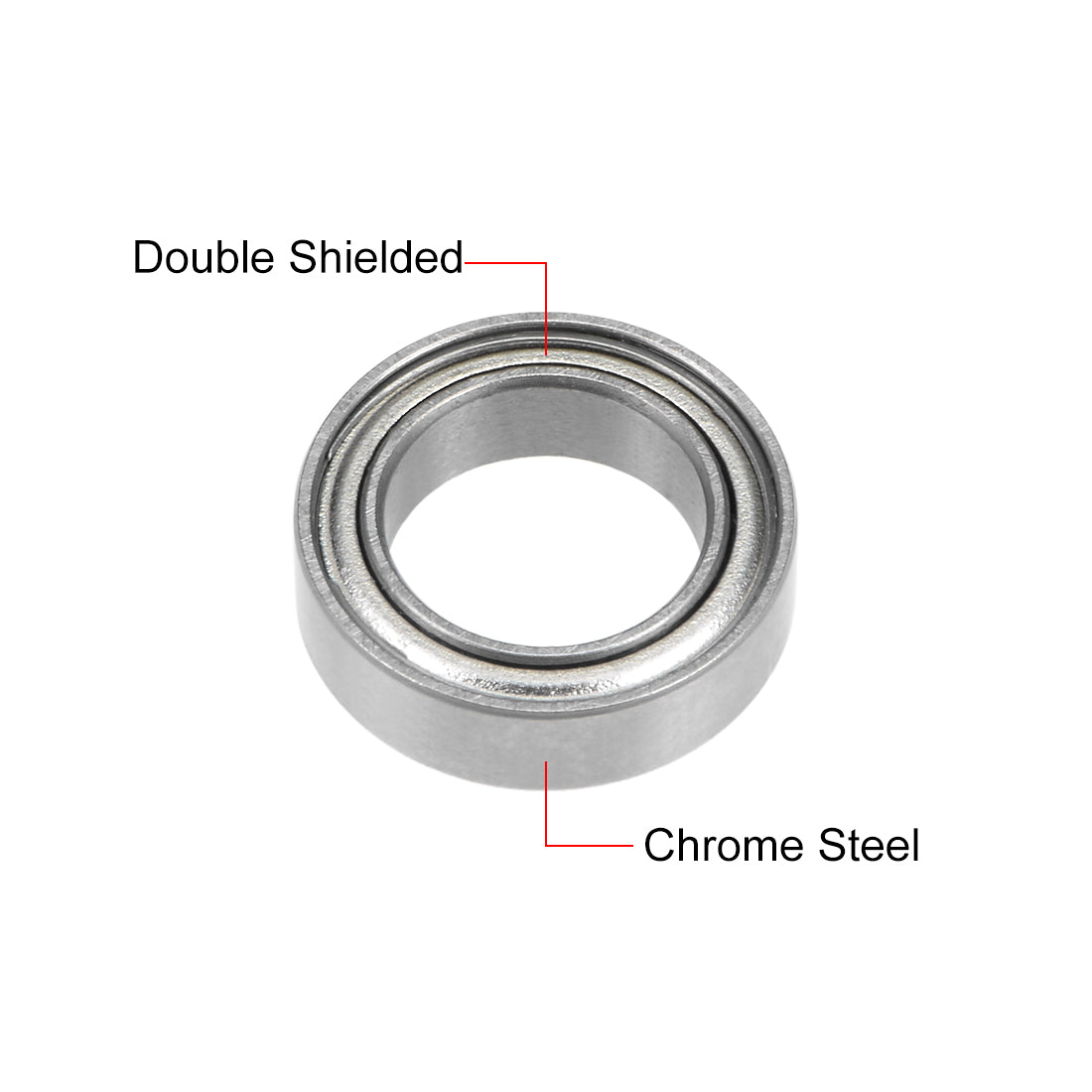 uxcell Uxcell Deep Groove Ball Bearings Metric Double Shield Chrome Steel P0 Z1