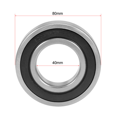 Harfington Uxcell Deep Groove Ball Bearings Metric Double Sealed Chrome Steel