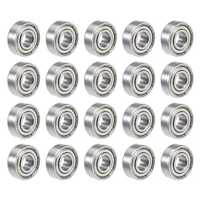 Harfington Uxcell 696ZZ Deep Groove Ball Bearing 6x15x5mm Double Shielded Chrome Bearings 20pcs