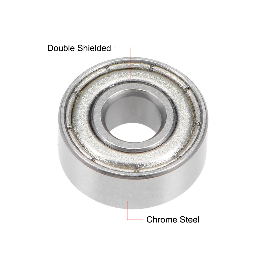 uxcell Uxcell Deep Groove Ball Bearing Double Shielded Chrome Roller Bearings