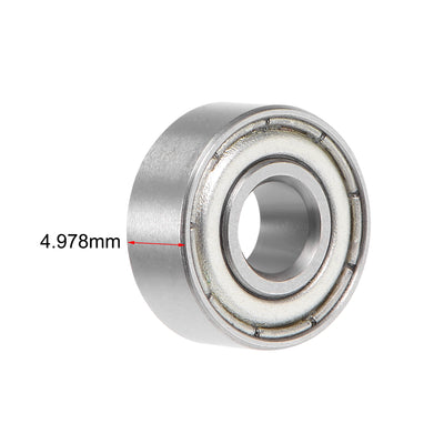 Harfington Uxcell Deep Groove Ball Bearing Double Shielded Chrome Roller Bearings