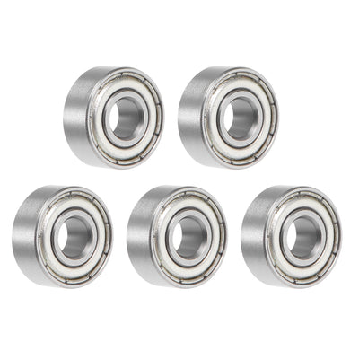 Harfington Uxcell Deep Groove Ball Bearing Double Shielded Chrome Roller Bearings