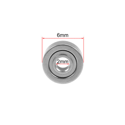 Harfington Uxcell Deep Groove Ball Bearings Metric Double Shielded Chrome Steel Roller ABEC1 Z1