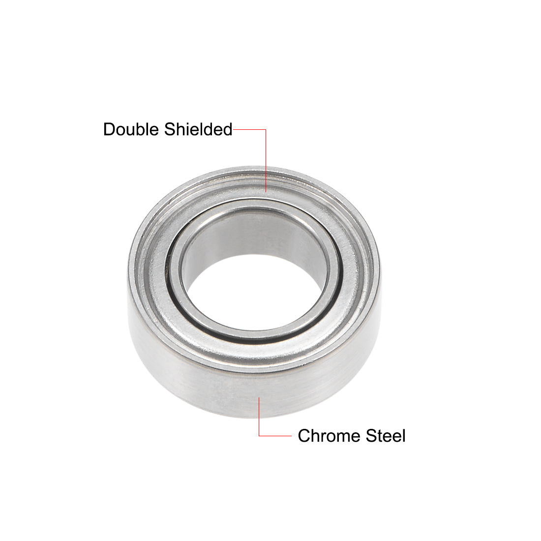 uxcell Uxcell Deep Groove Ball Bearings Metric Double Shielded Chrome Steel P0 Z1 Bearings