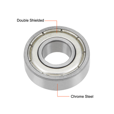 Harfington Uxcell Deep Groove Ball Bearings Inch Double Shielded Chrome Steel ABEC1