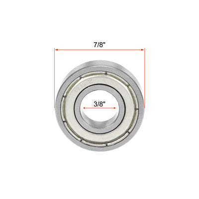 Harfington Uxcell Deep Groove Ball Bearings Inch Double Shielded Chrome Steel ABEC1