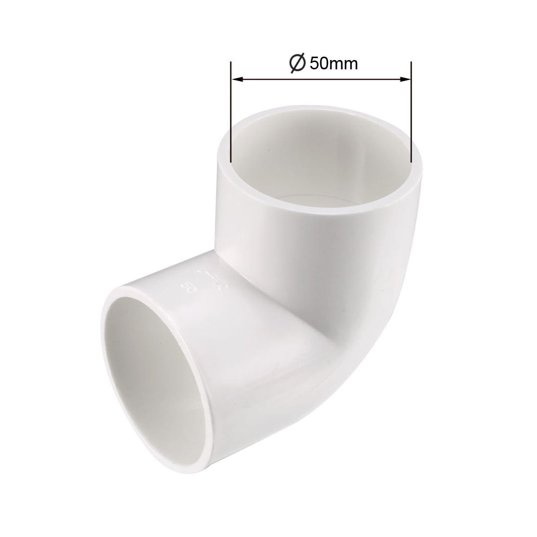 uxcell Uxcell 50mm Slip 90 Degree PVC Pipe Fitting Elbow Coupling Connector 5 Pcs