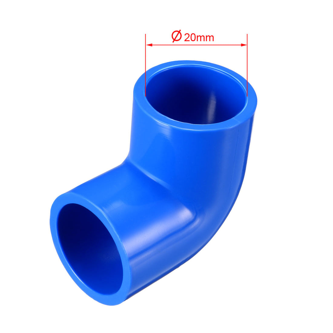 uxcell Uxcell 20mm Slip 90 Degree PVC Pipe Fitting Elbow Coupling Adapter Blue 10 Pcs