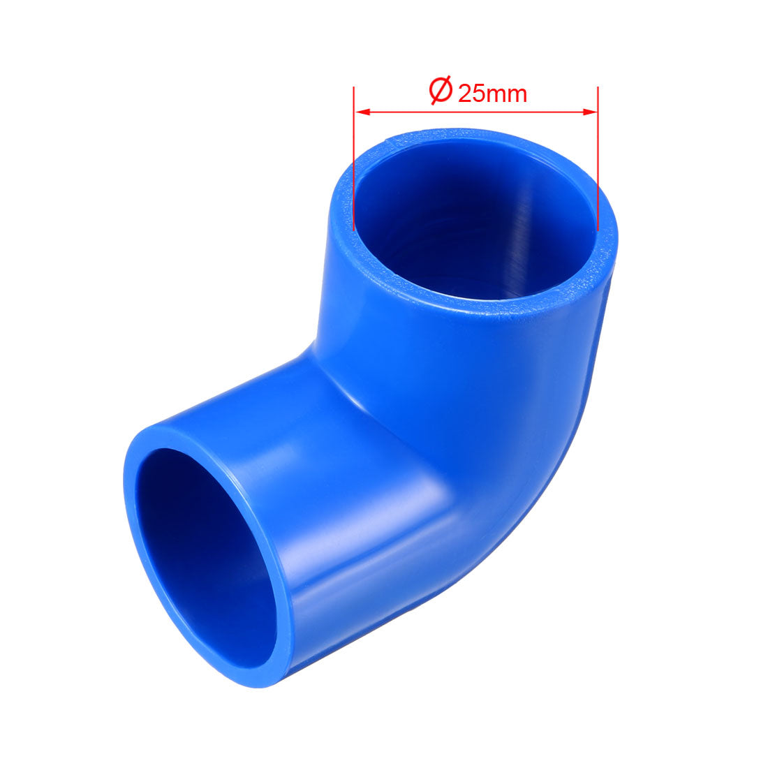 uxcell Uxcell 25mm Slip 90 Degree PVC Pipe Fitting Elbow Coupling Adapter Blue 5 Pcs