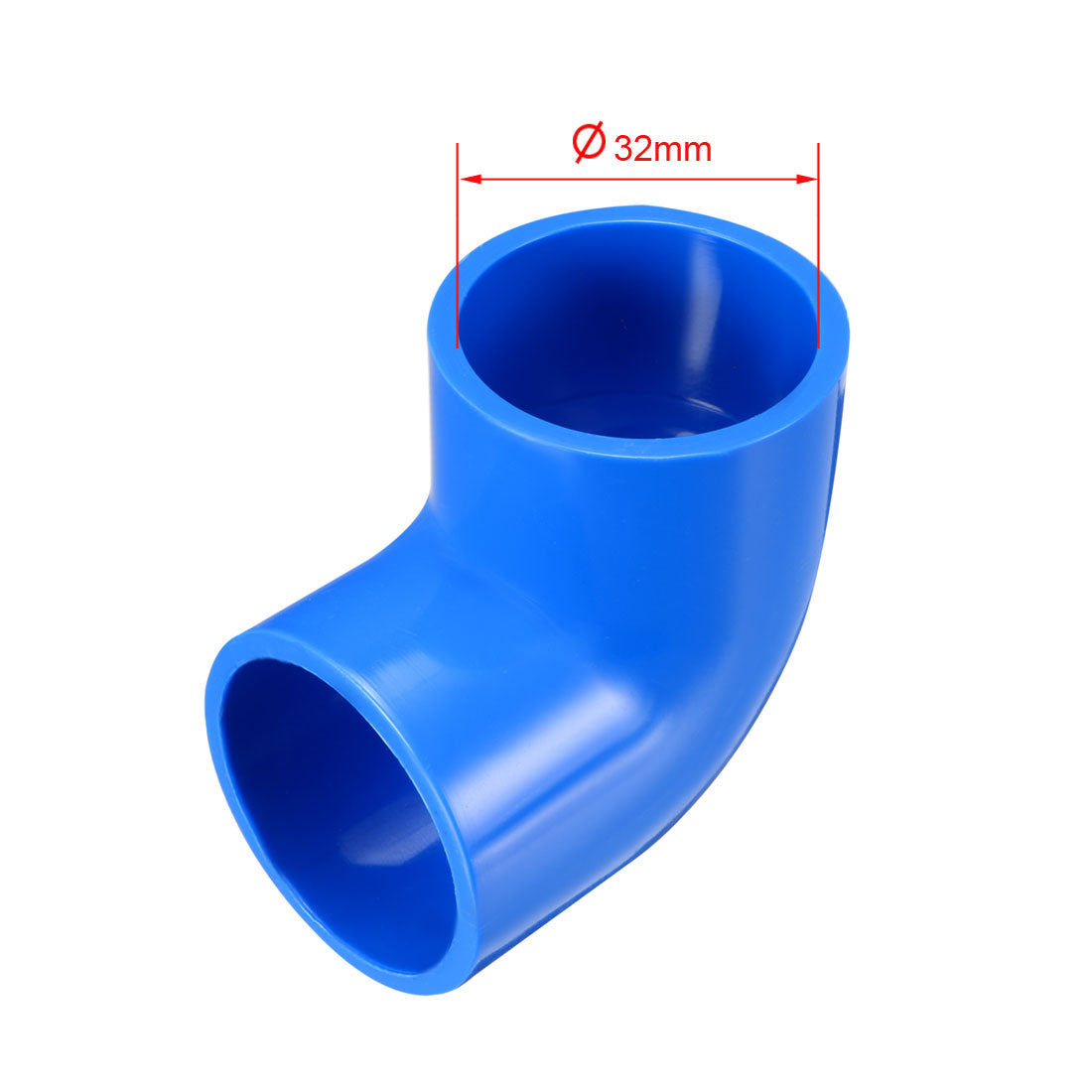 uxcell Uxcell 32mm Slip 90 Degree PVC Pipe Fitting Elbow Coupling Adapter Blue 5 Pcs