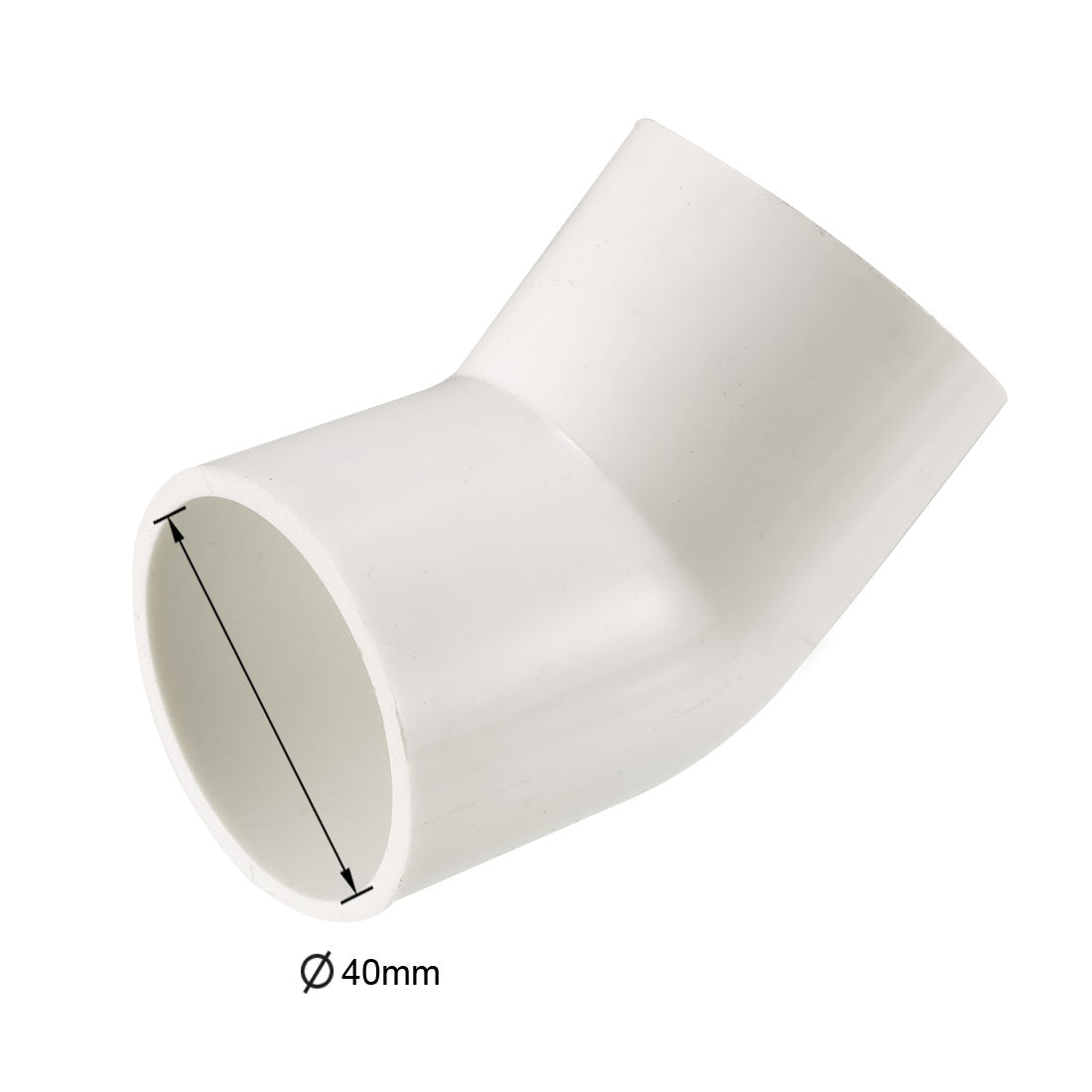 uxcell Uxcell 40mm Slip 45 Degree PVC Pipe Fitting Elbow Coupling Connector 2Pcs