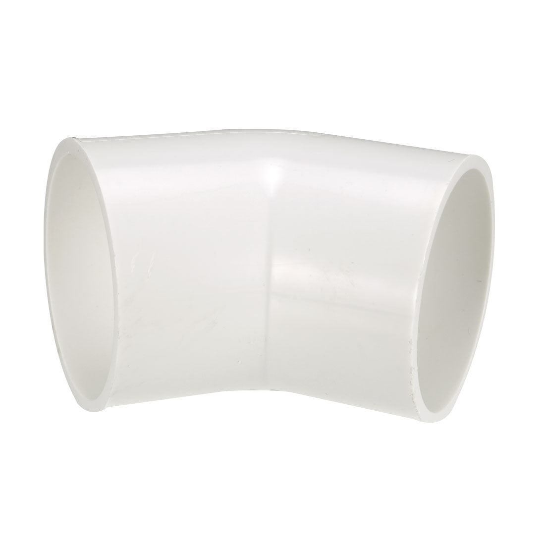 uxcell Uxcell 50mm Slip 45 Degree PVC Pipe Fitting Elbow Coupling Connector 2 Pcs