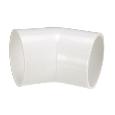 Harfington Uxcell 50mm Slip 45 Degree PVC Pipe Fitting Elbow Coupling Connector 2 Pcs