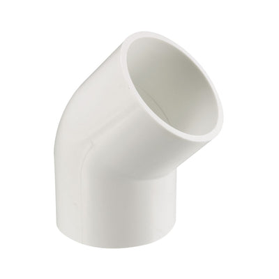 Harfington Uxcell 50mm Slip 45 Degree PVC Pipe Fitting Elbow Coupling Connector 2 Pcs