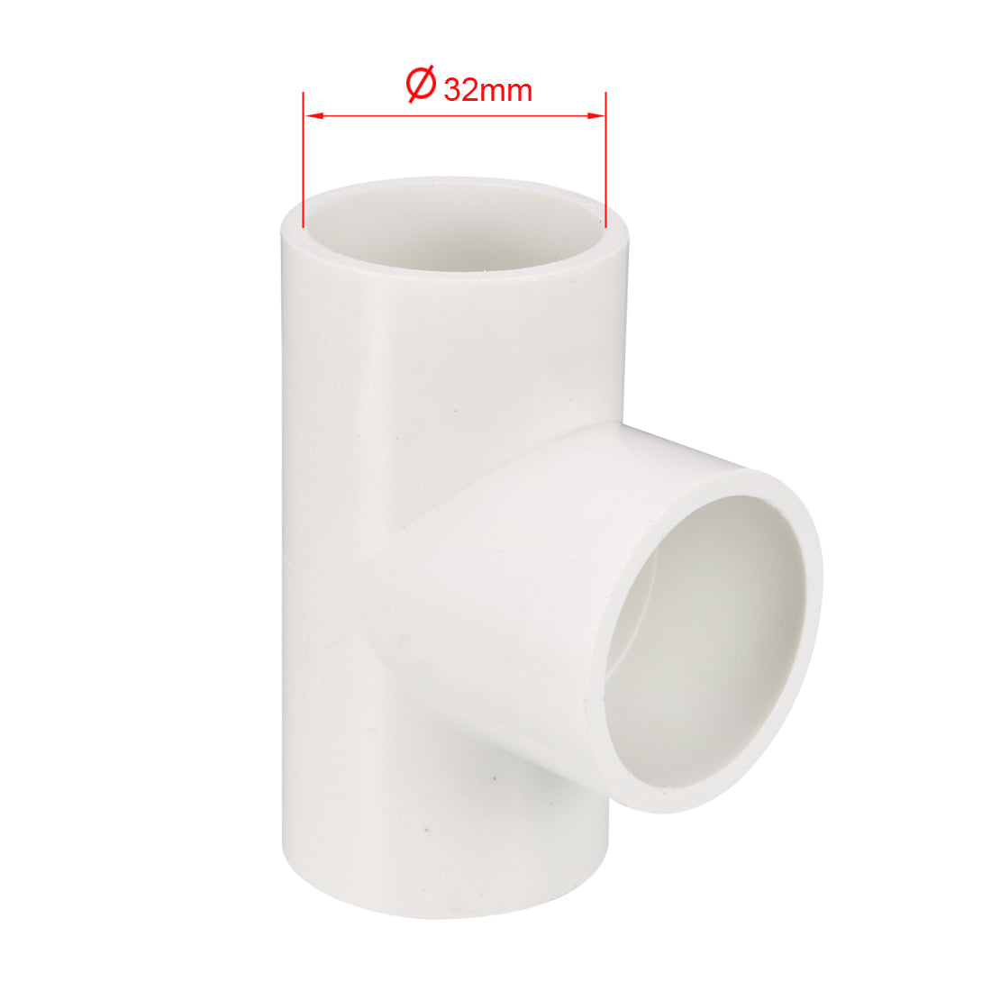 uxcell Uxcell 32mm Slip Tee PVC Pipe Fitting T-Shaped Coupling Connector 2 Pcs