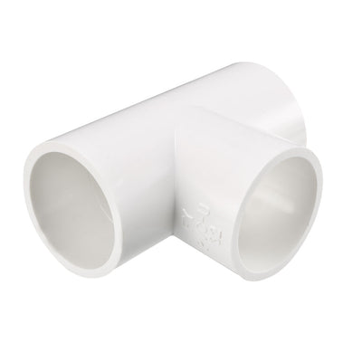 Harfington Uxcell 32mm Slip Tee PVC Pipe Fitting T-Shaped Coupling Connector 2 Pcs