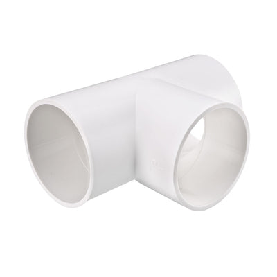 Harfington Uxcell 75mm Slip Tee PVC Pipe Fitting T-Shaped Coupling Connector