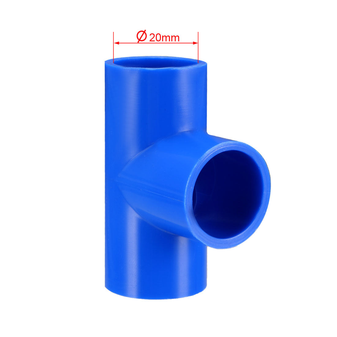 uxcell Uxcell 20mm Slip Tee PVC Pipe Fitting T-Shaped Coupling Connector Blue 10 Pcs