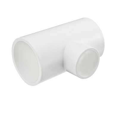 Harfington Uxcell 40mm x 40mmx 25mm Slip Reducing Tee PVC Pipe Fitting T-Shaped Connector 2 Pcs