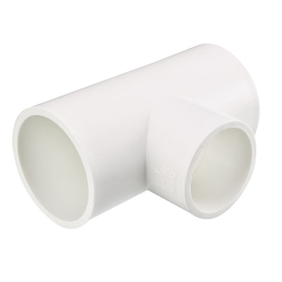 Harfington Uxcell 40mm x 40mmx 32mm Slip Reducing Tee PVC Pipe Fitting T-Shaped Connector 2 Pcs