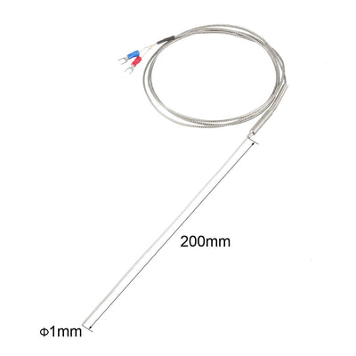 Harfington Uxcell K Type Temperature Sensor Probe 1.5M Cable 1mmx200mm Probe Thermocouple 32~1472°F (0~800°C)