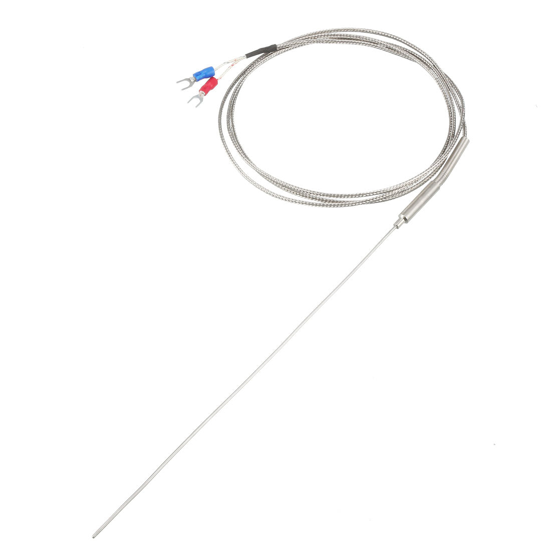 uxcell Uxcell K Type Temperature Sensor Probe 1.5M Cable 1mmx200mm Probe Thermocouple 32~1472°F (0~800°C)