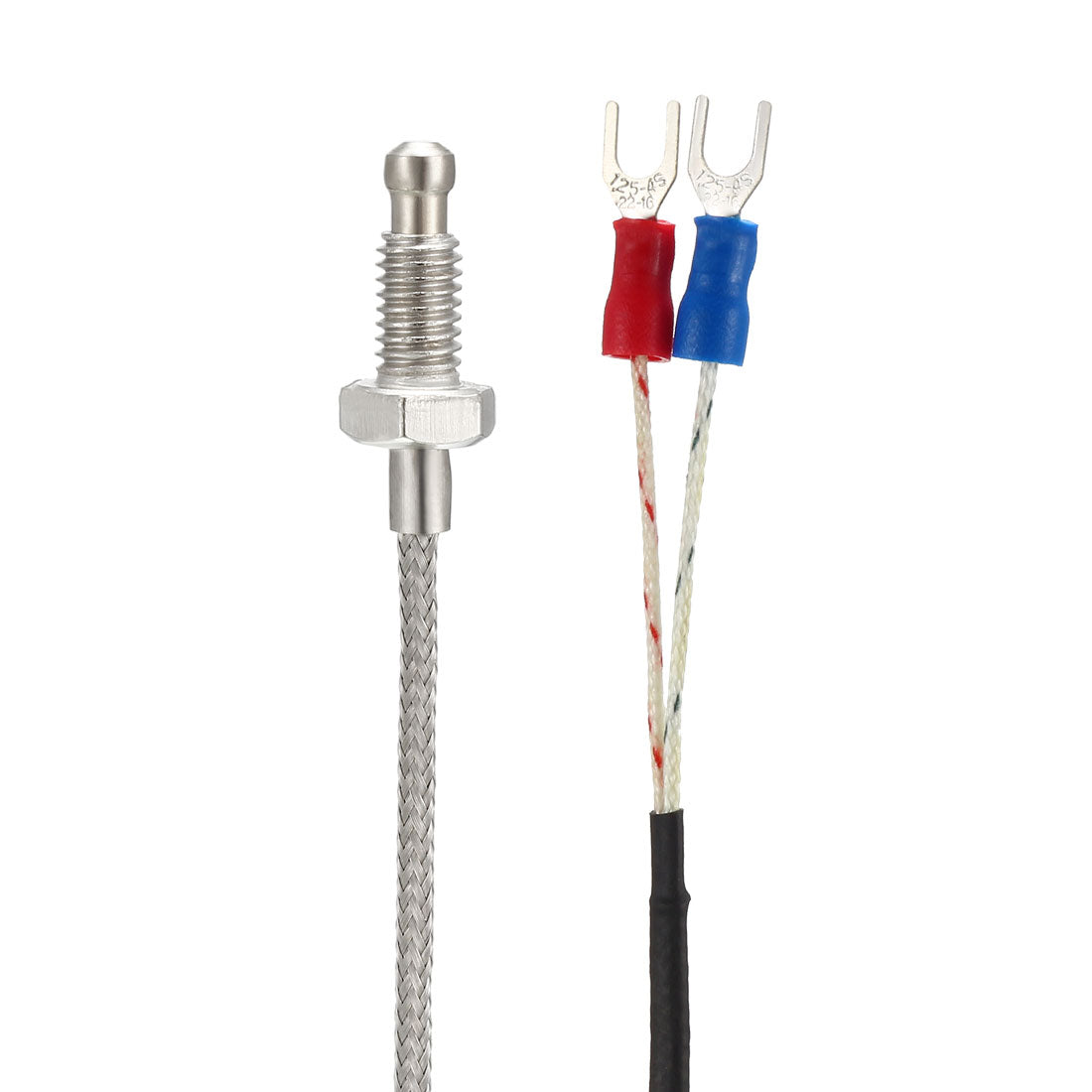 uxcell Uxcell K Type Temperature Sensor Probe Screw Type Thermocouple 1.5 Meters Cable 26mm Long Probe 32~1112°F (0~600°C) M6 Thread