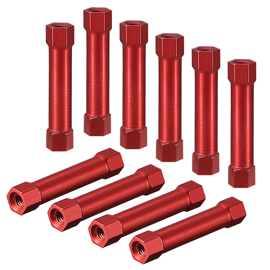 uxcell Uxcell Hex Aluminum Standoff Spacer Column M3x35mm,for RC Airplane,FPV Quadcopter,CNC,Red,10pcs