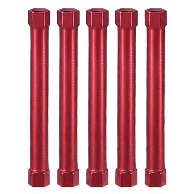 Harfington Uxcell Hex Aluminum Standoff Spacer Column M3x60mm,for RC Airplane,FPV Quadcopter,CNC,Red,5pcs