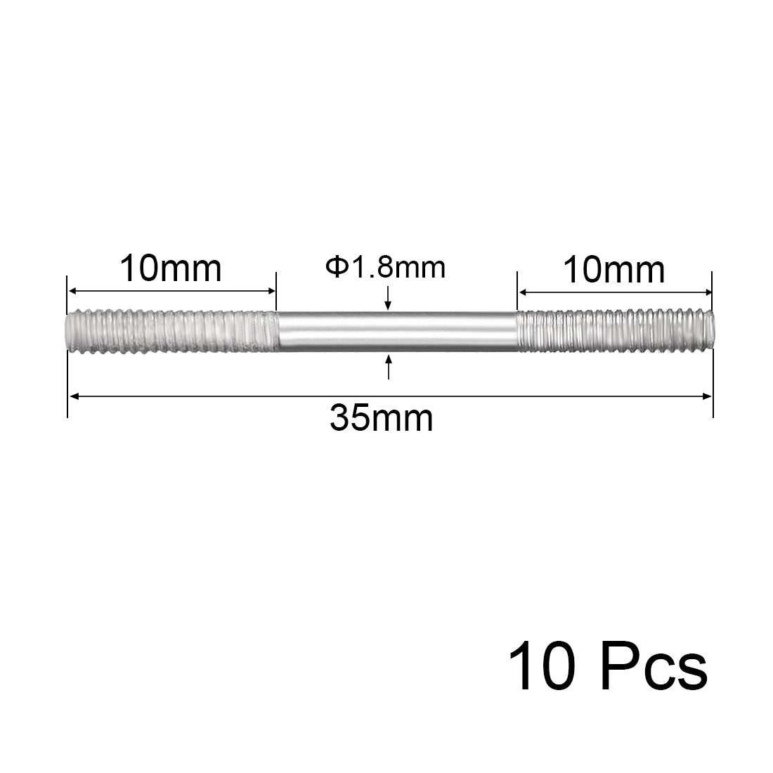 uxcell Uxcell 304 Stainless Steel Rod Linkage End Thread Push Rod Connector