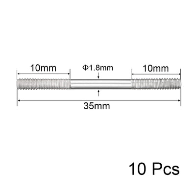 Harfington Uxcell 304 Stainless Steel Rod Linkage End Thread Push Rod Connector