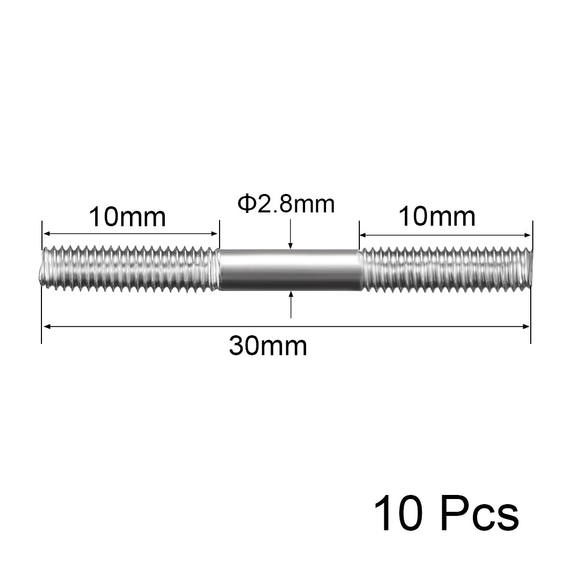 uxcell Uxcell 304 Stainless Steel Rod Linkage Push Rod Connector for DIY